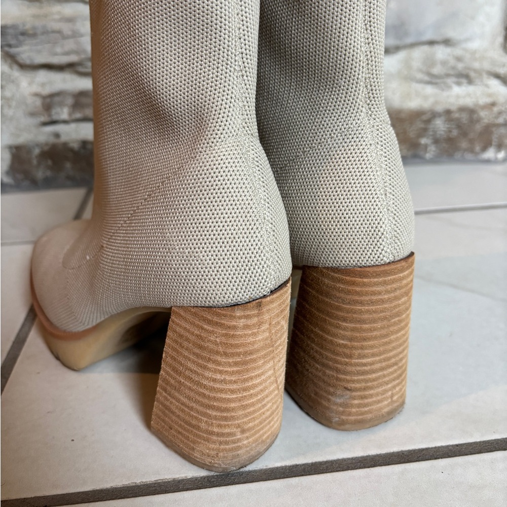 Mi.im Beige Knit Platform Boots Size 8m - Picture 5 of 5